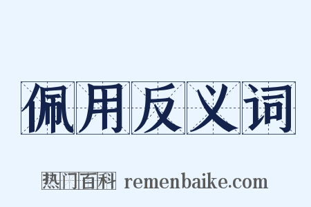 佩用反义词是什么意思的图片